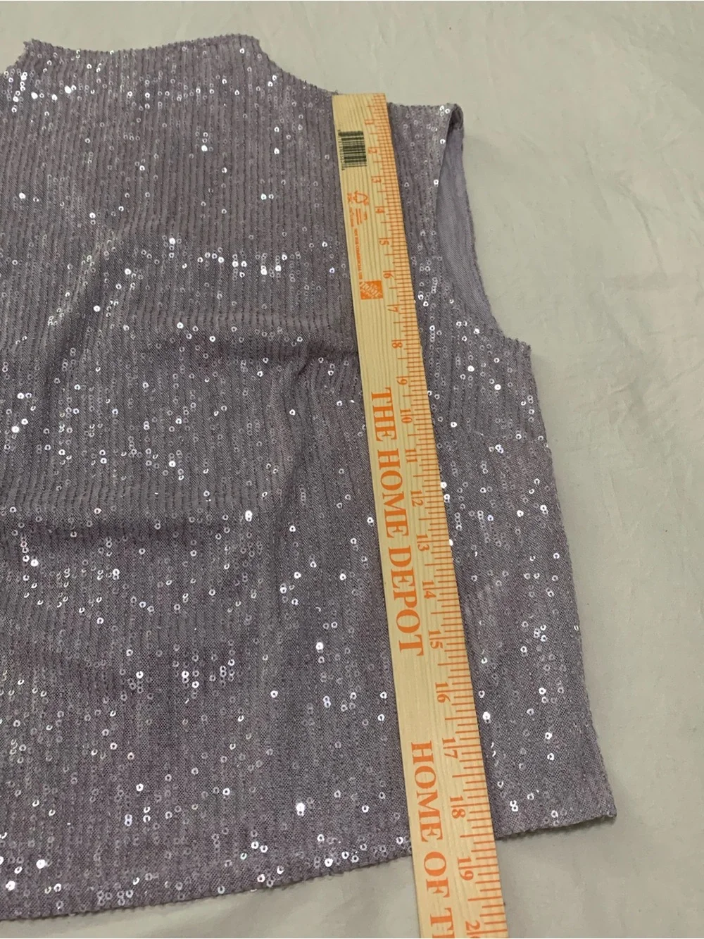 Anthropologie Lavender Sequin Mock-Neck Tank - Picture 7 of 11